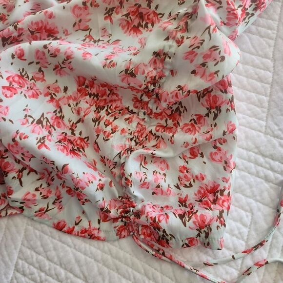 O vianca  rushed sides ties ends floral dress - Picture 11 of 16